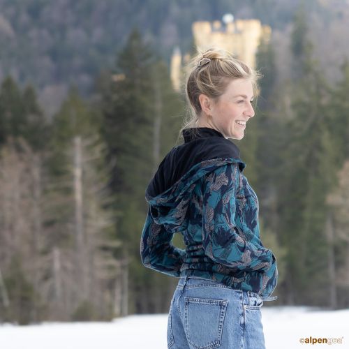 Jacquard Hoodie Blau Tragebeispiel